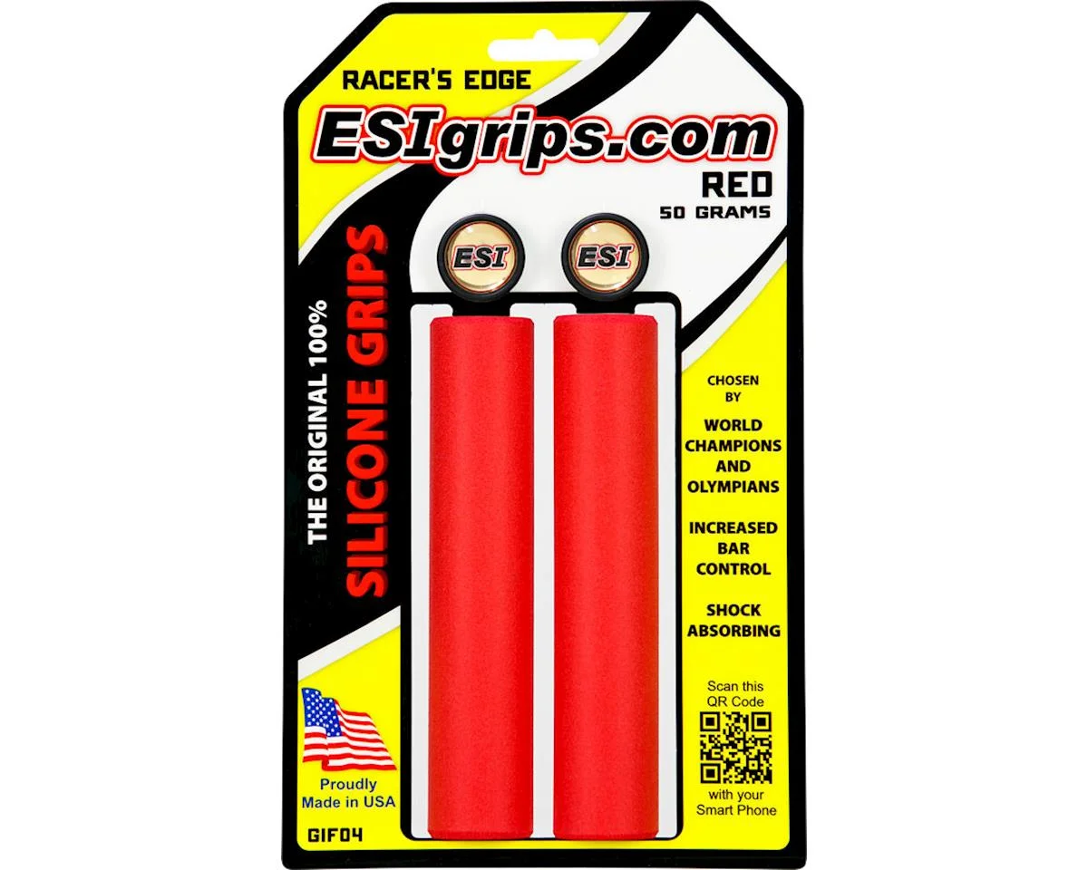 ESI Grips Racer's Edge Silicone Grips (Red)